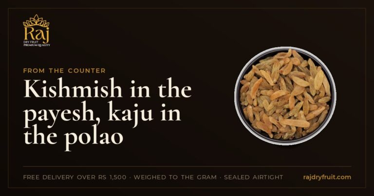 Kishmish in the payesh, kaju in the polao: dry fruits for Durga Puja and Bijoya cooking