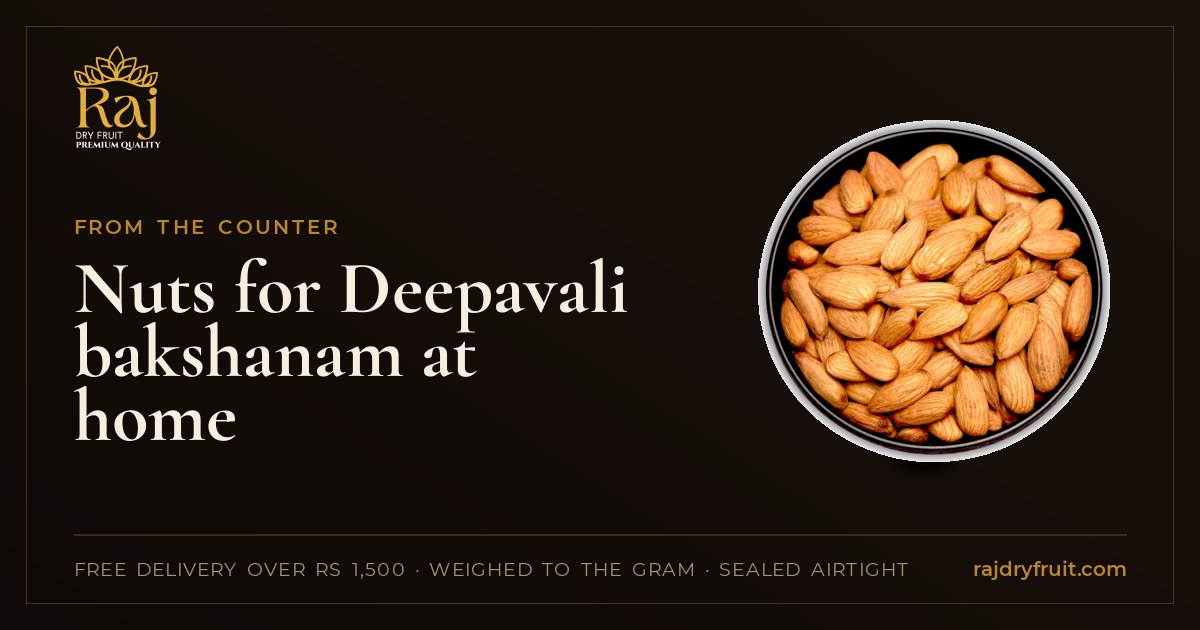 Nuts for Deepavali bakshanam at home: badam halwa, kaju katli and dry fruit laddoo
