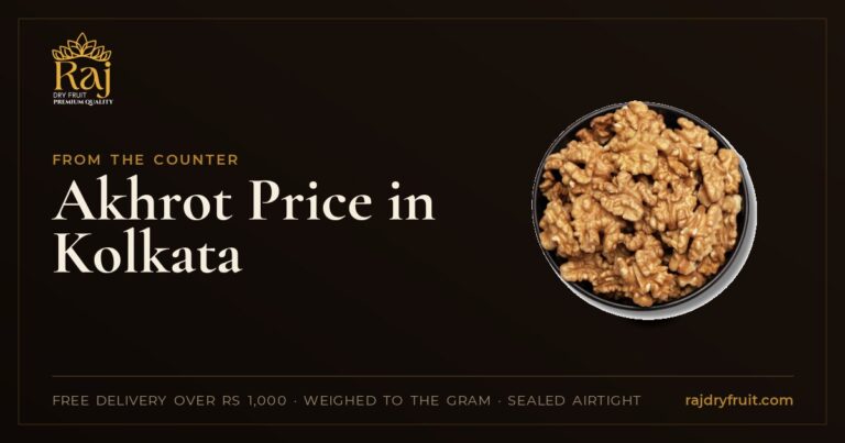 Akhrot Price in Kolkata: Whole or Giri, and the Badam and Pista Rates Beside It