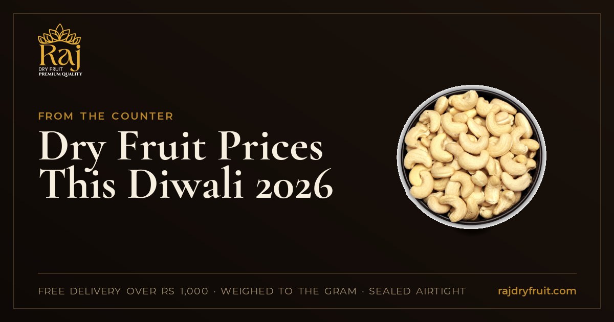Dry Fruit Prices This Diwali 2026: What Moved, What Did Not, and When to Buy