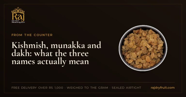 Kishmish, munakka and dakh: what the three names actually mean