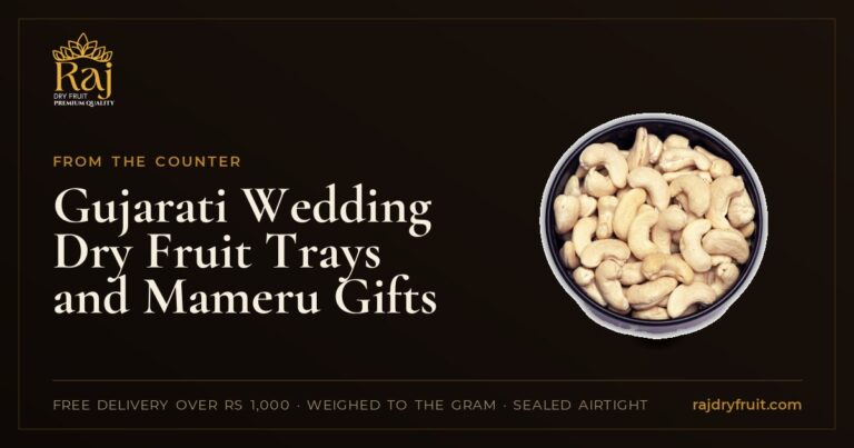 Dry fruit trays for a Gujarati wedding and the mameru, and how to plan quantities for a big guest list
