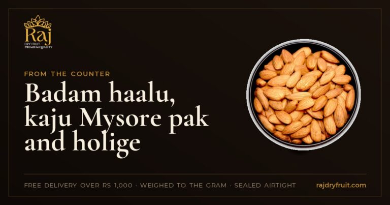 Badam haalu, kaju Mysore pak and holige: the nuts in Karnataka’s festive kitchen