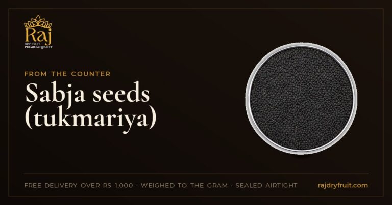 Sabja seeds (tukmariya): what they are, how they differ from chia, and how to soak them