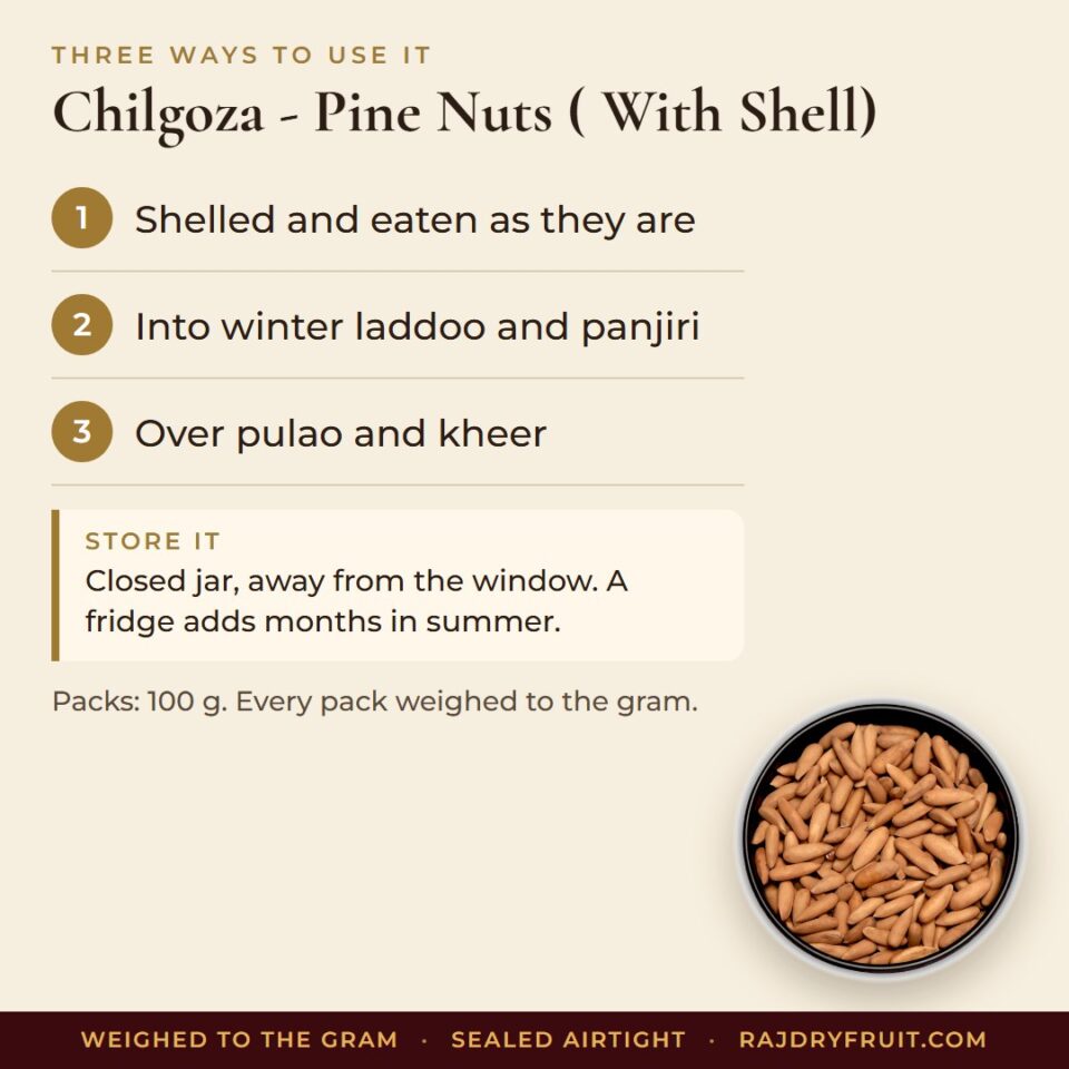 Chilgoza - Pine Nuts ( With Shell) — photograph 5