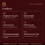 Cranberry – why