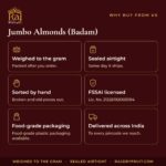 Jumbo Almonds (Badam) – why