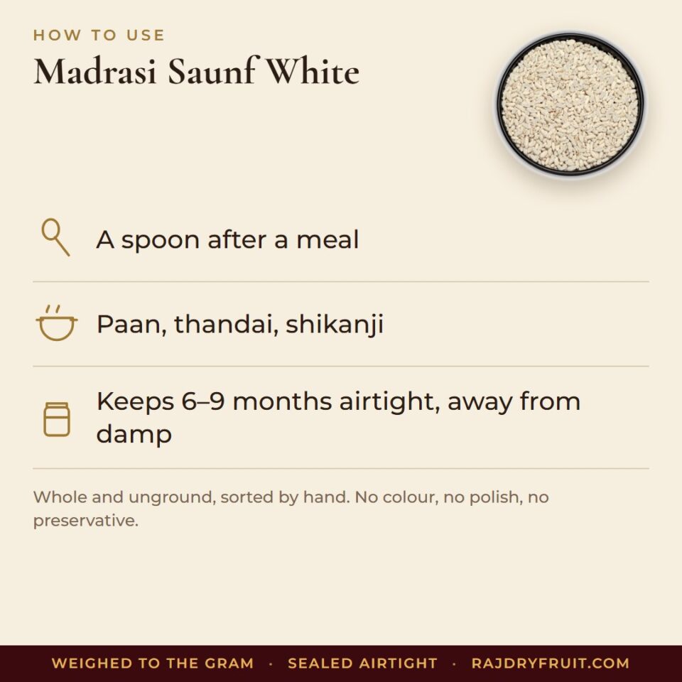 Madrasi Saunf White — photograph 3