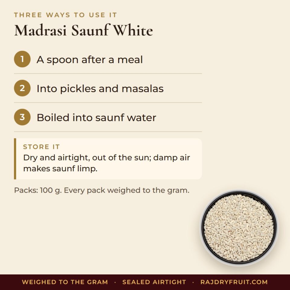 Madrasi Saunf White — photograph 5
