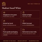 Madrasi Saunf White – why