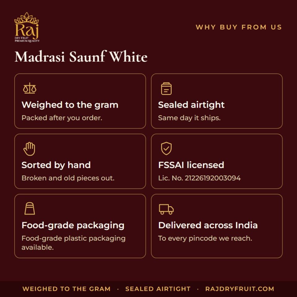 Madrasi Saunf White — photograph 4
