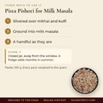 Pista Pishori for Milk Masala – uses