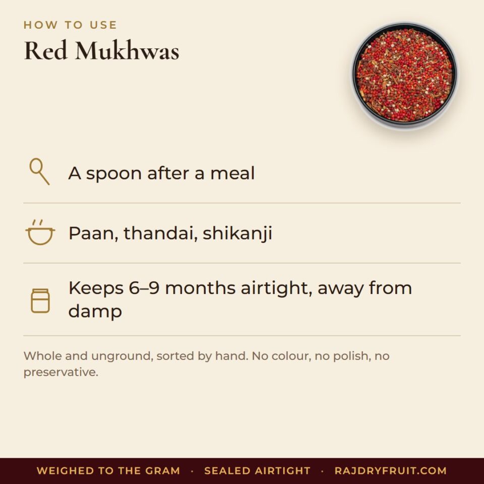 Red Mukhwas — photograph 3