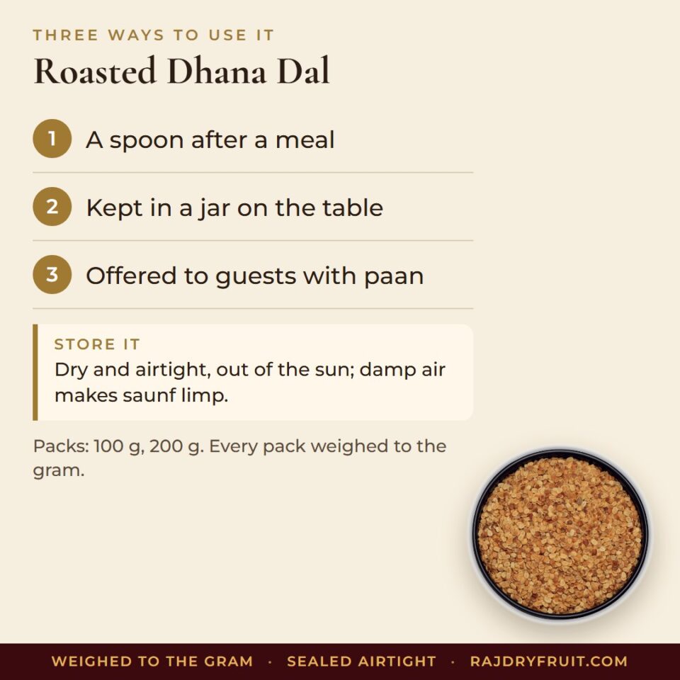 Roasted Dhana Dal — photograph 5