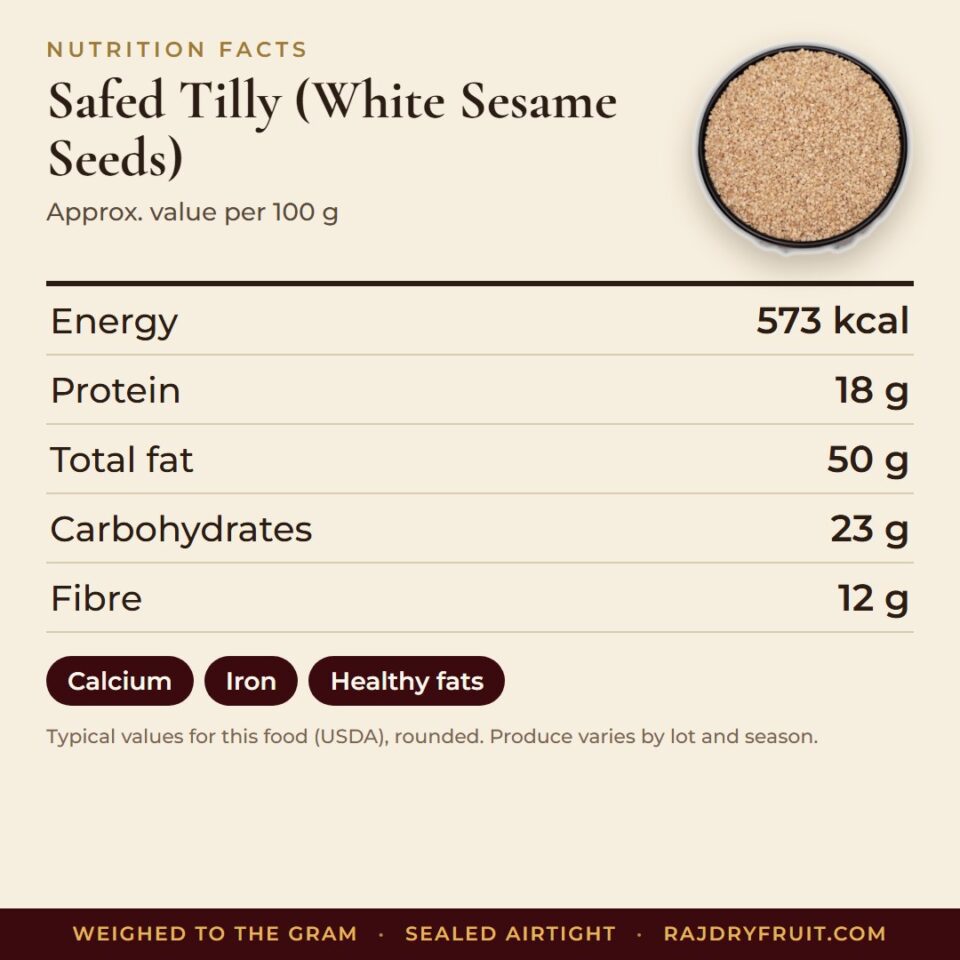 Safed Tilly (White Sesame Seeds) — photograph 3