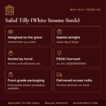Safed Tilly (White Sesame Seeds) – why