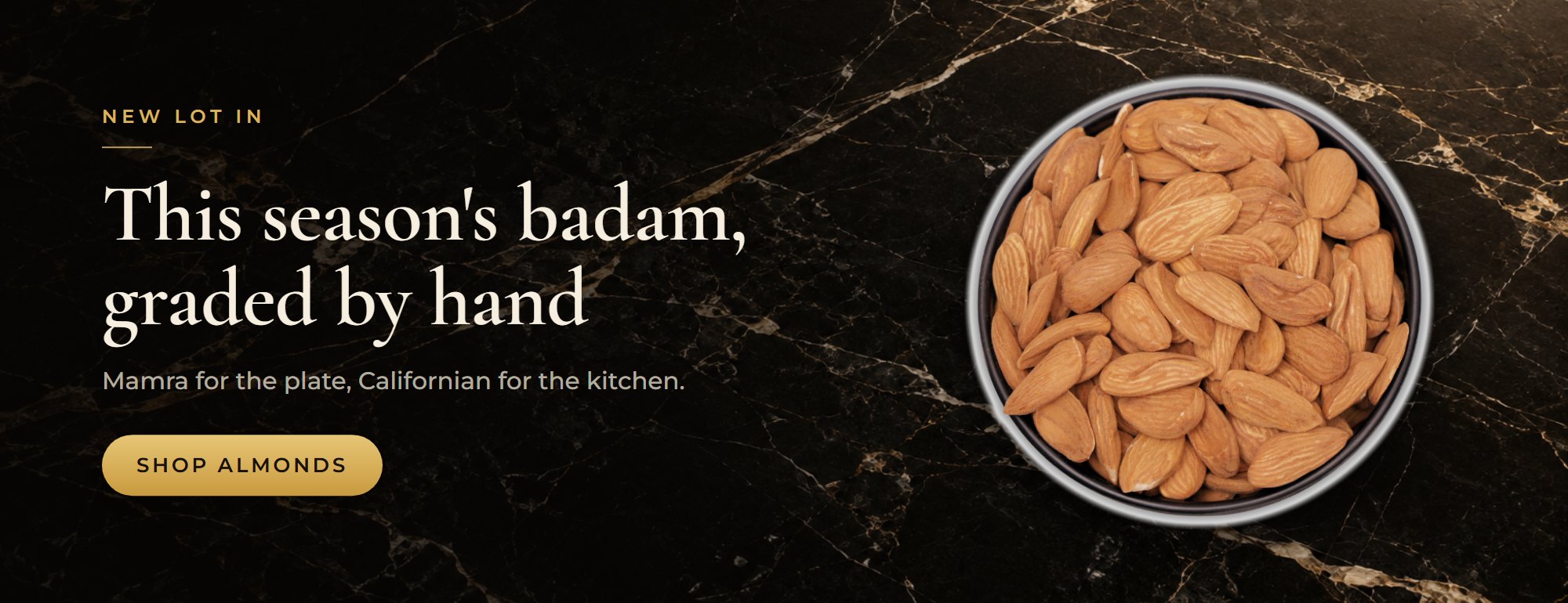 This season's badam, graded by hand